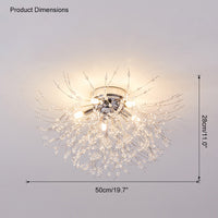 WOMO Dandelion Crystal Flush Mount Ceiling Light-WM1014