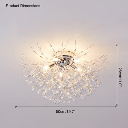 WOMO Dandelion Crystal Flower Ceiling Light-WM1014