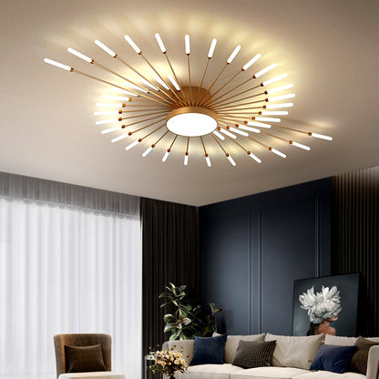 WOMO Firework Sunburst Flush Mount Ceiling Light-WM1001