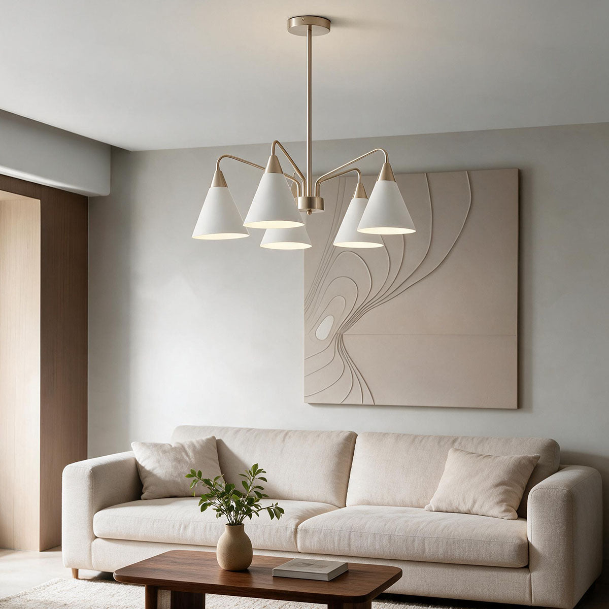 WOMO Scandinavian Cone Chandelier-WM3230