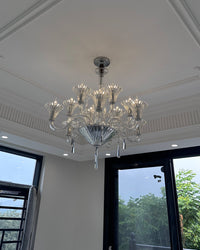 WOMO Tiered Candelabra Glass Chandelier-WM2400