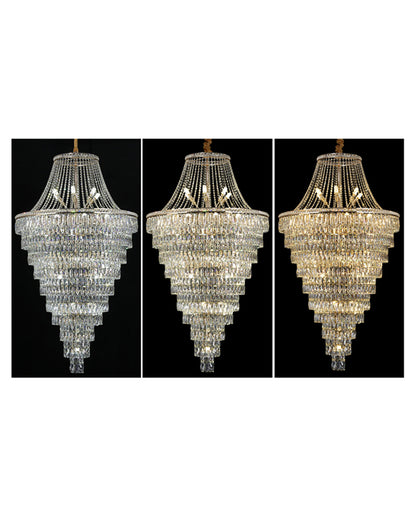 WOMO Oversized Gold Crystal Chandelier-WM2379