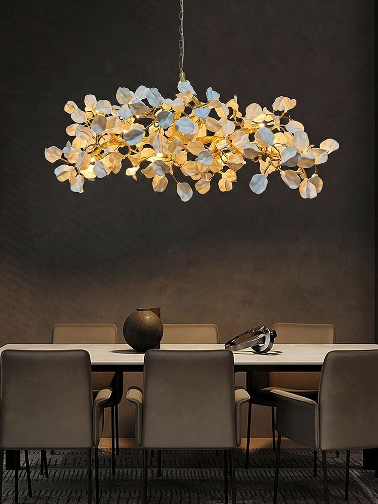 WOMO Ceramic Gingko Branch Chandelier-WM3351