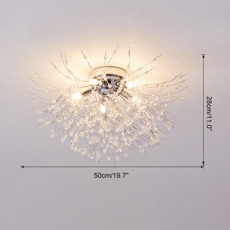 WOMO Dandelion Crystal Flower Ceiling Light-WM1014