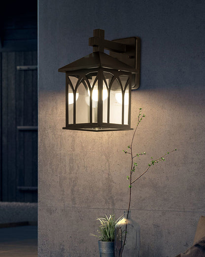 WOMO Seeded Glass Outdoor Wall Light-WM9201