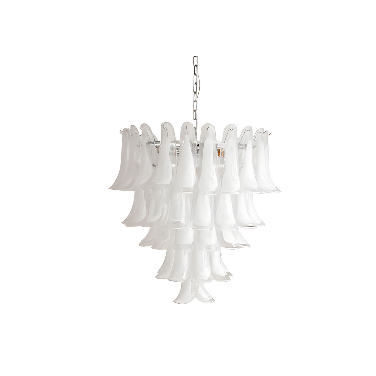 WOMO Mid Century Modern Glass Flower Petal Chandelier-WM3224