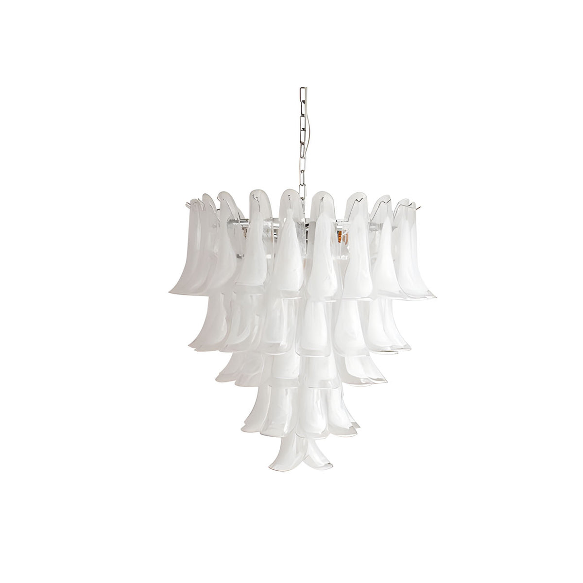 WOMO Mid Century Modern Glass Flower Petal Chandelier-WM3224