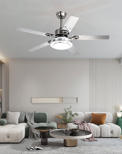 WOMO Slimline Stainless Steel Ceiling Fan Lamp-WM5112