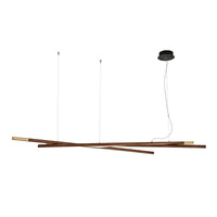 WOMO Crossed Wooden Rod Linear Pendant Light -WM3253
