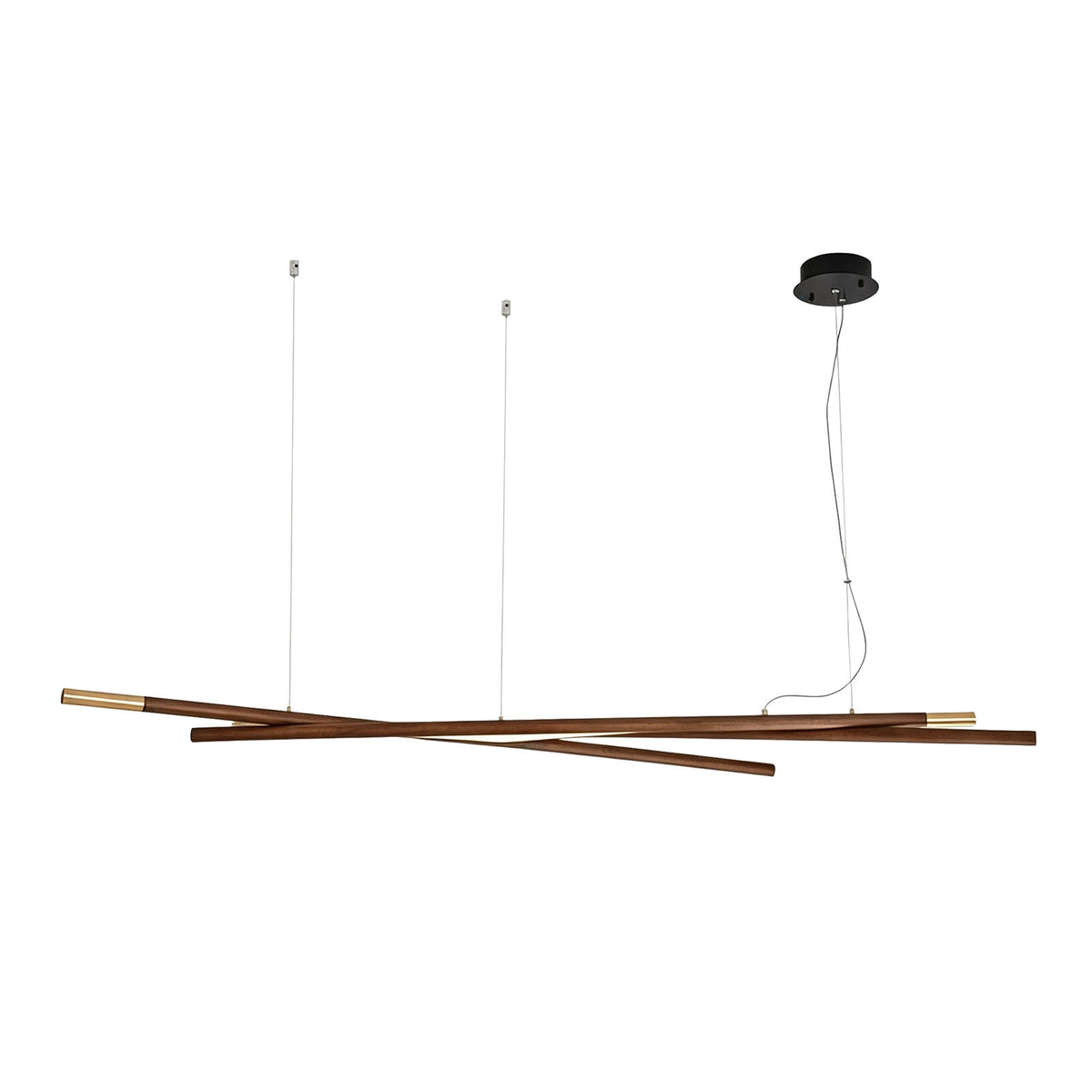 WOMO Crossed Wooden Rod Linear Pendant Light -WM3253