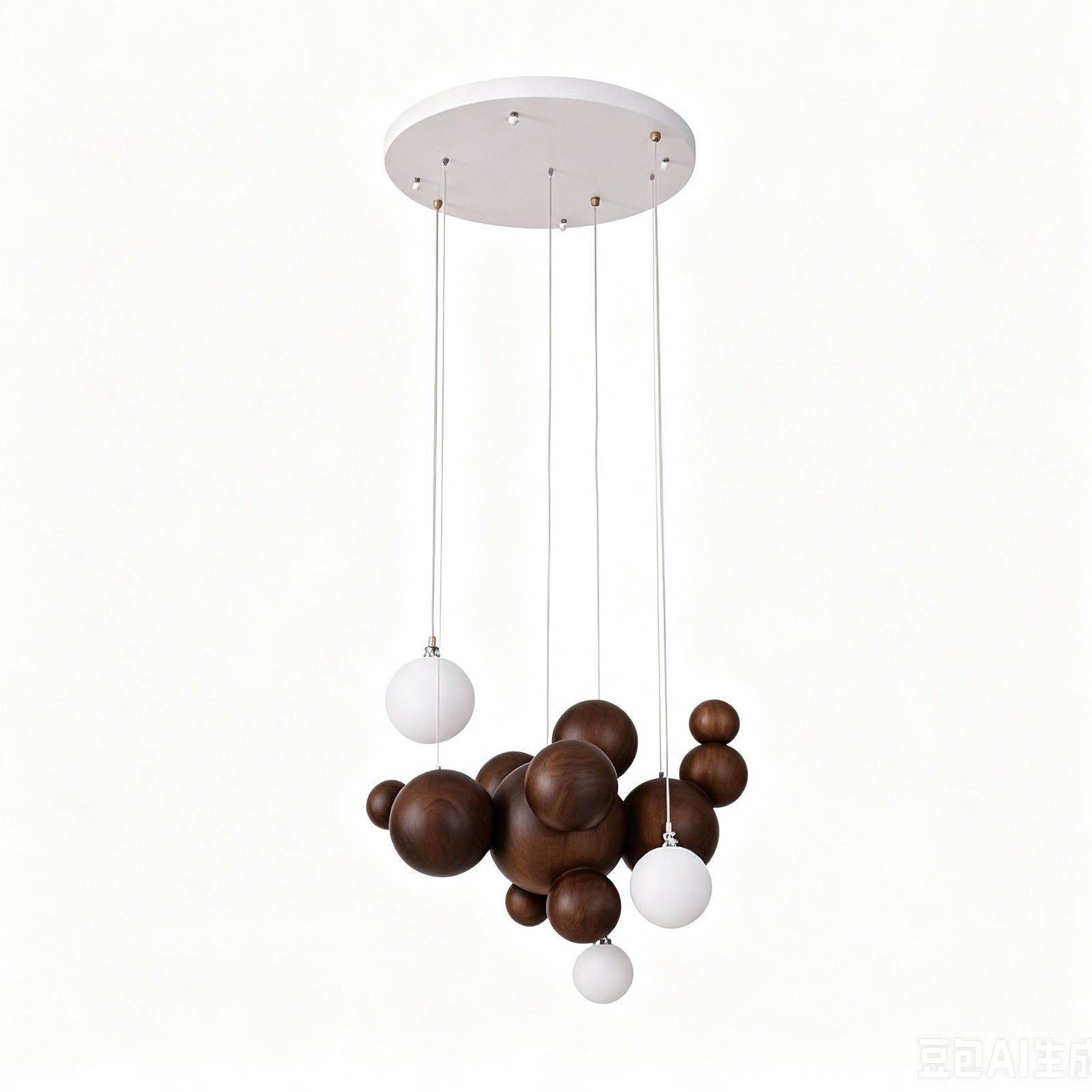 WOMO Wooden Bubble Pendant Light-WM3251