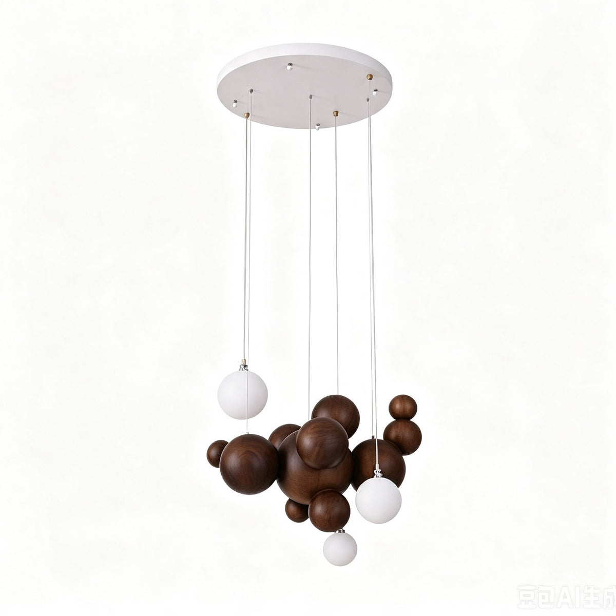 WOMO Wooden Bubble Pendant Light-WM3251
