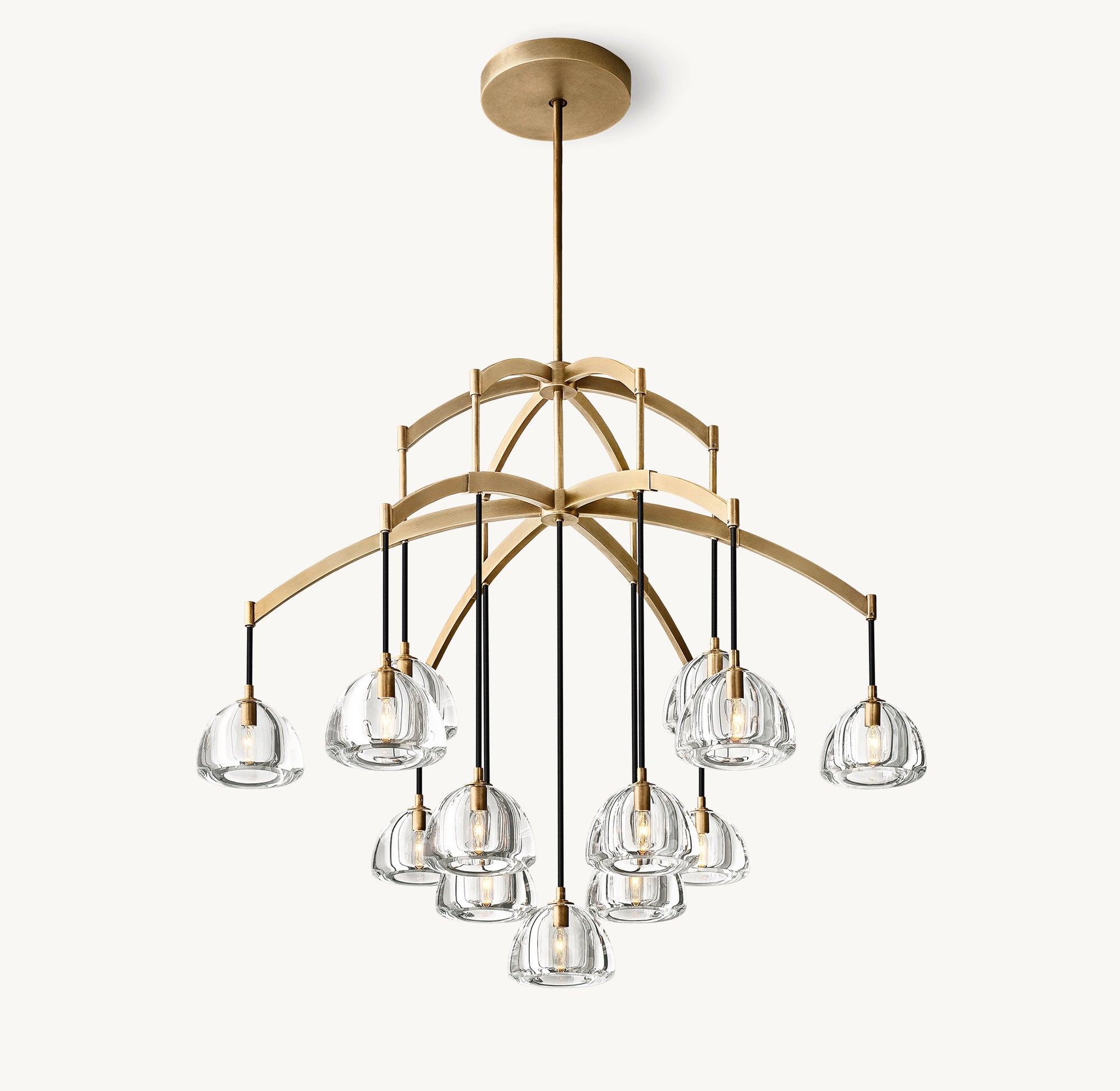 WOMO Crystal Cluster Chandelier - Hemisphere