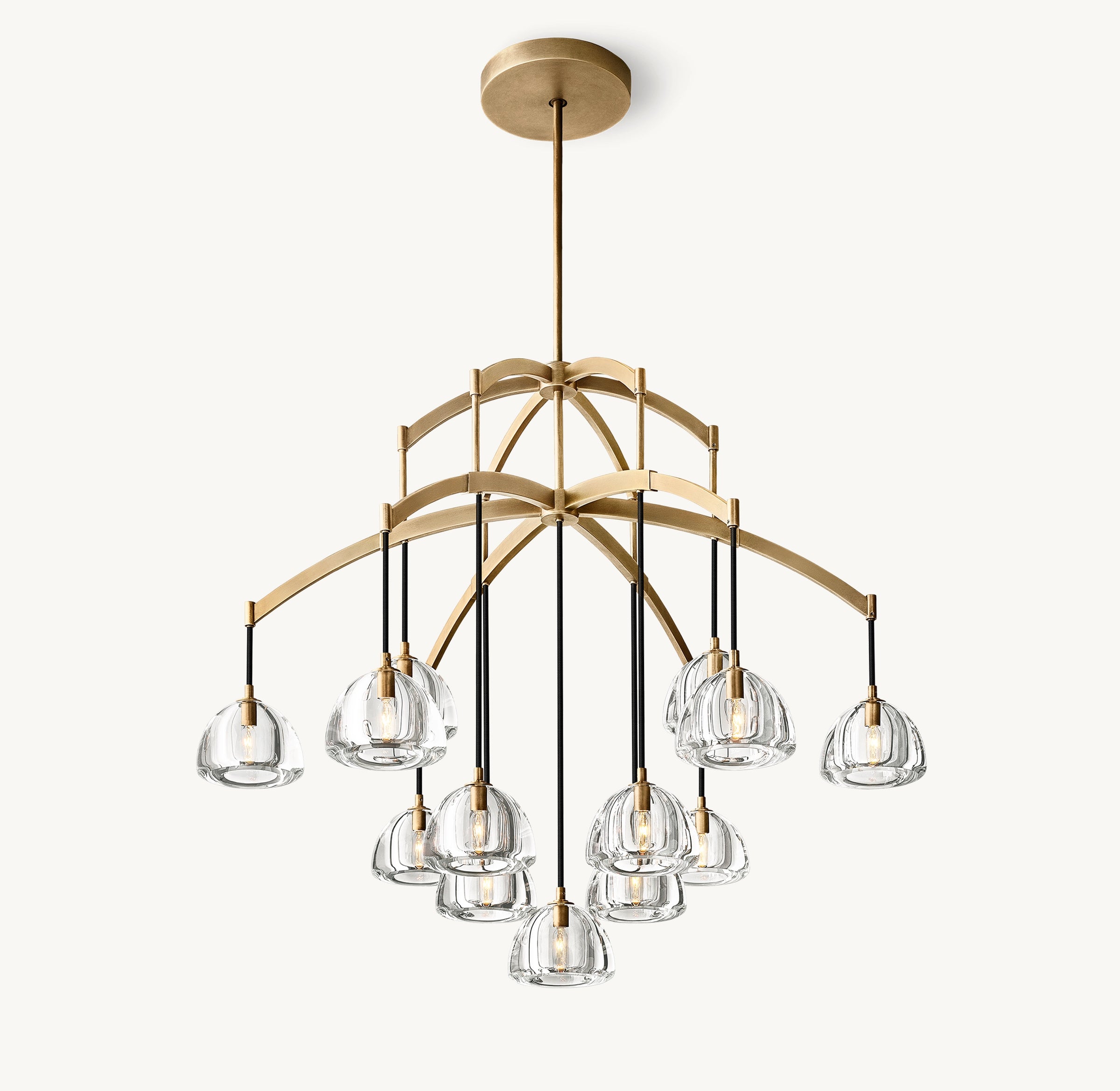 WOMO Crystal Cluster Chandelier - Hemisphere