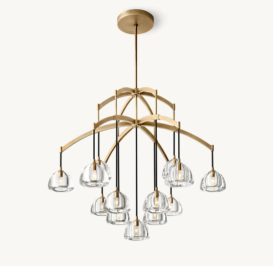 WOMO Crystal Cluster Chandelier - Hemisphere