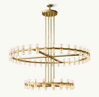 WOMO 60 Inch Hexagonal Crystal Tiered Chandelier – Arcachon