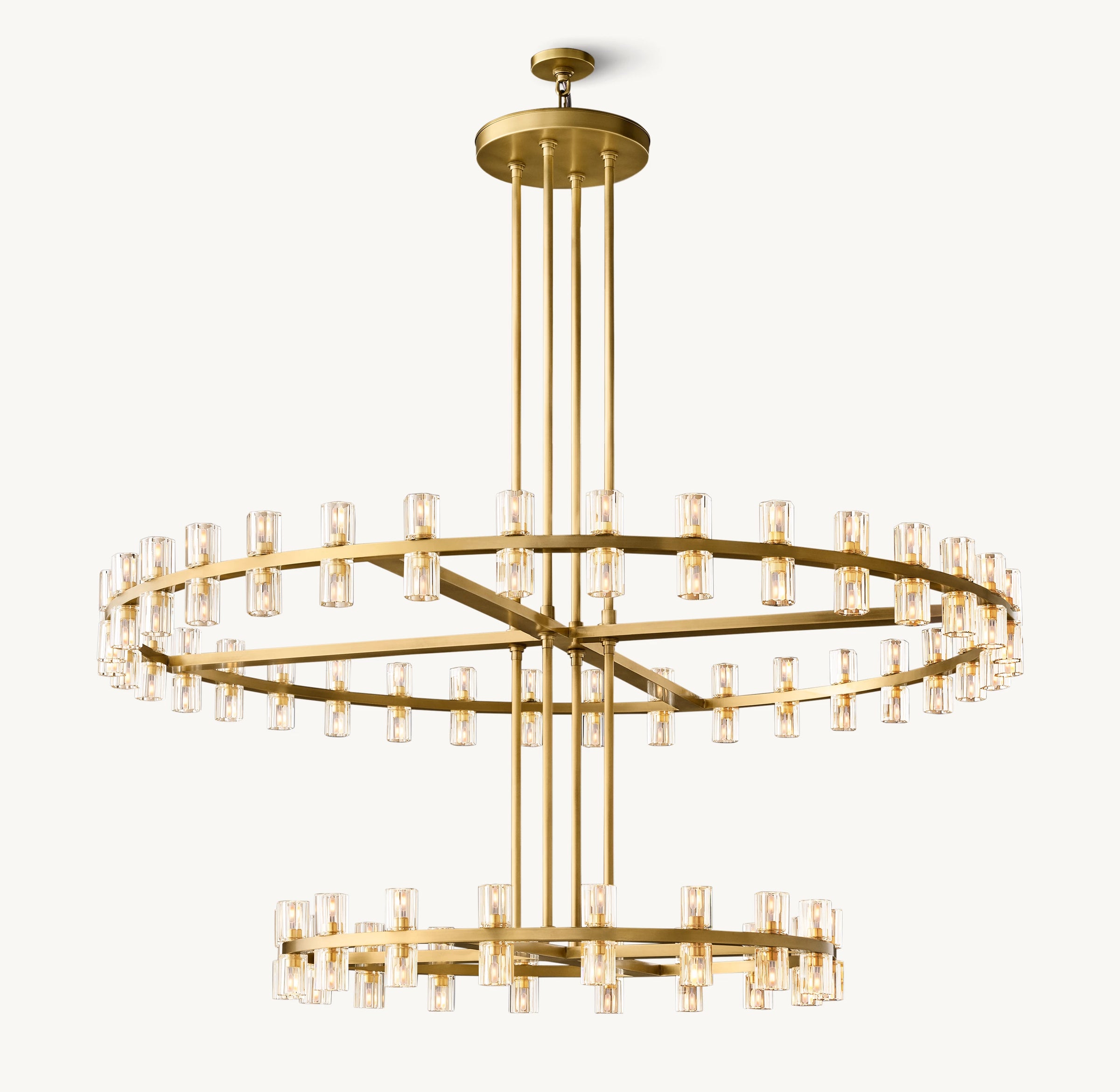 WOMO 60 Inch Hexagonal Crystal Tiered Chandelier – Arcachon