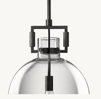 WOMO Clear Glass Globe Pendant Light - Machinist
