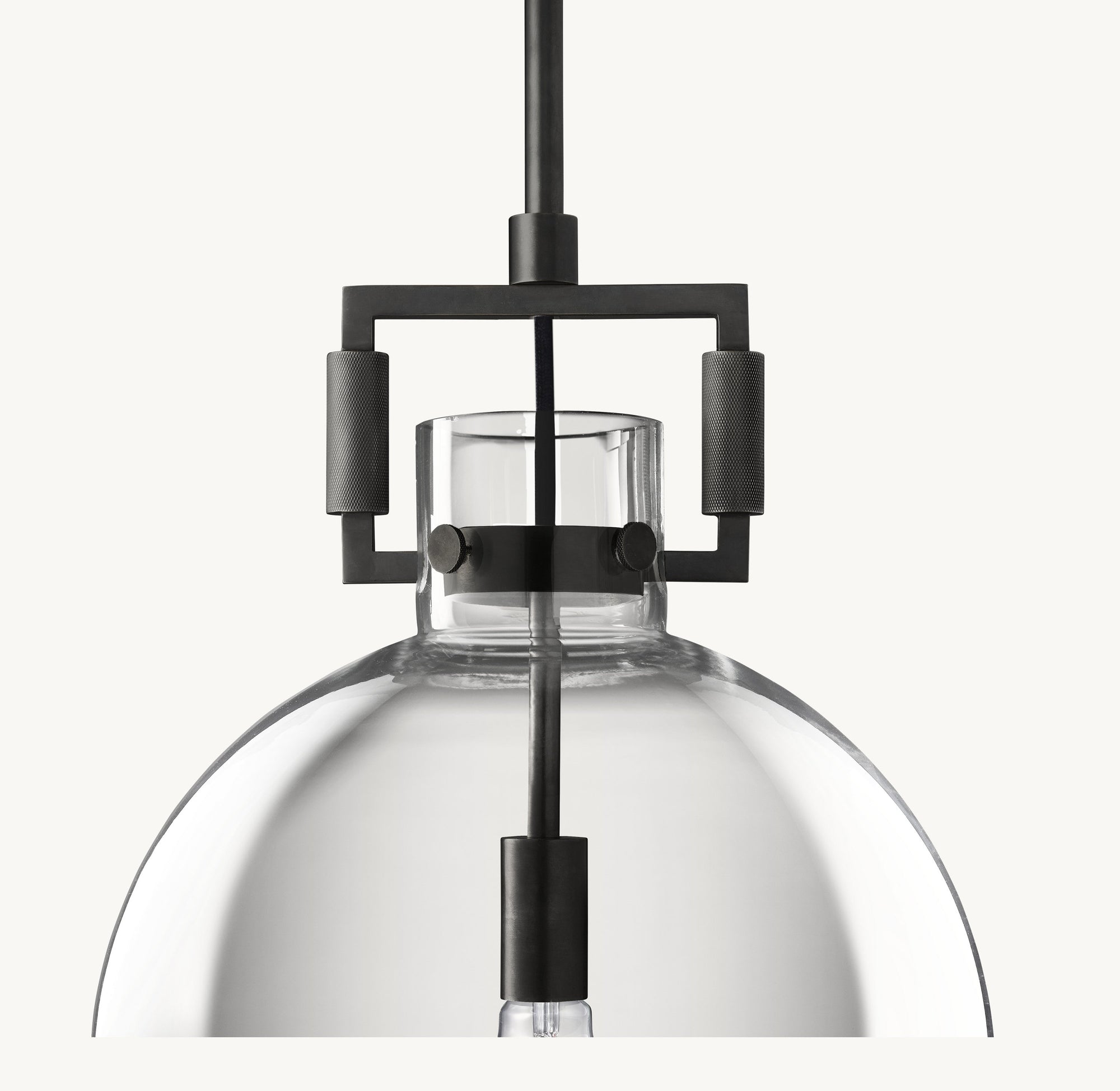 WOMO Clear Glass Globe Pendant Light - Machinist