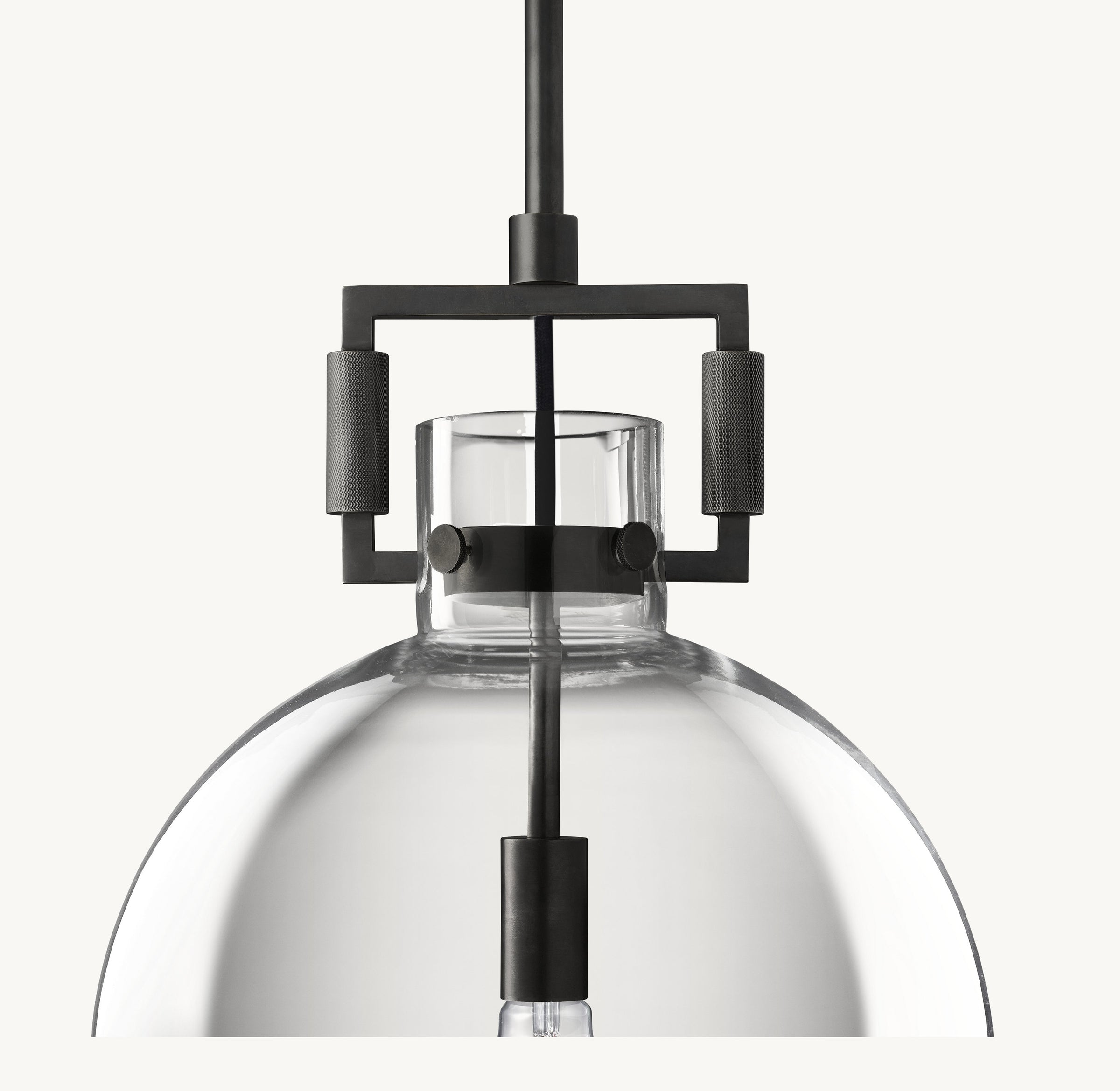 WOMO Clear Glass Globe Pendant Light - Machinist