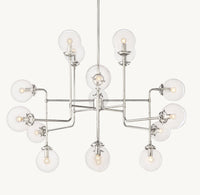 WOMO Clear Glass Sputnik Globe Chandelier - Bistro