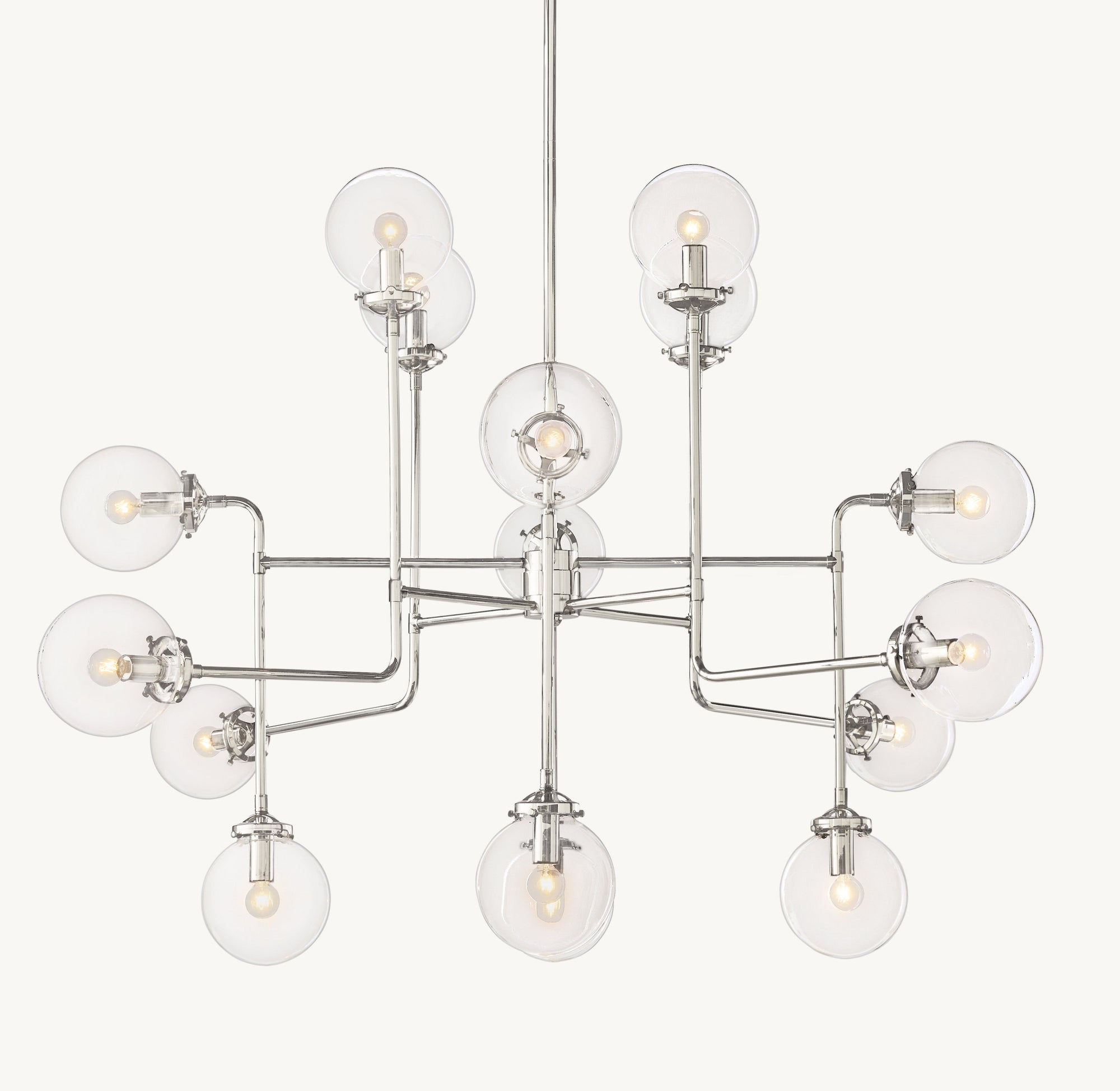 WOMO Clear Glass Sputnik Globe Chandelier - Bistro