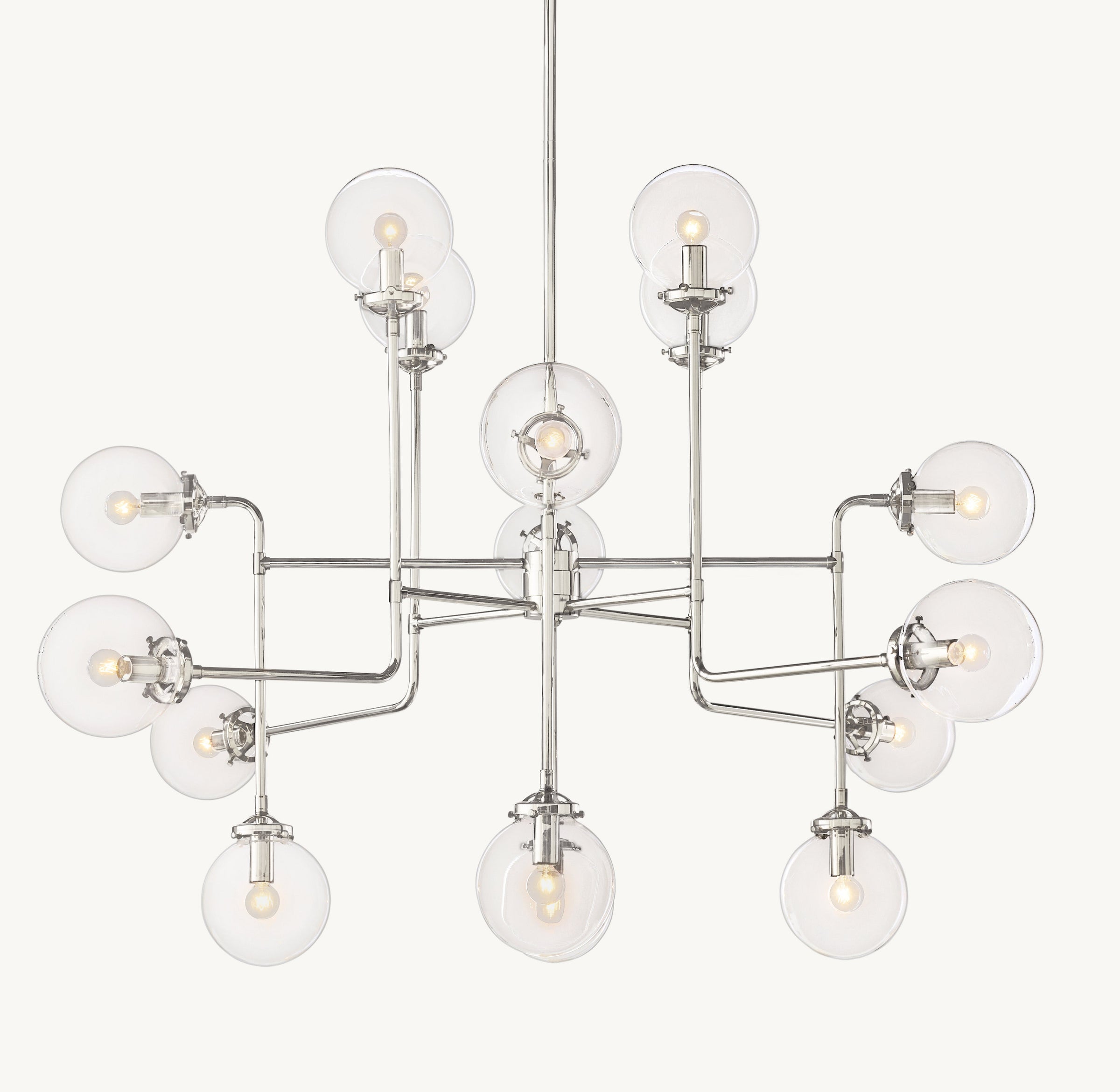 WOMO Clear Glass Sputnik Globe Chandelier - Bistro