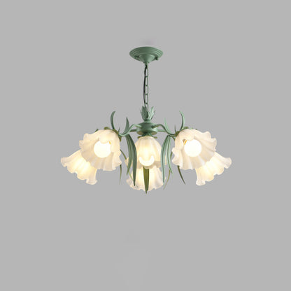 WOMO Tole Flower Glass Chandelier-WM2307