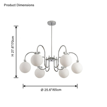 WOMO Frosted Glass Globe Chandelier-WM2305