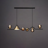 WOMO Linear Glass Globe Chandelier-WM2257