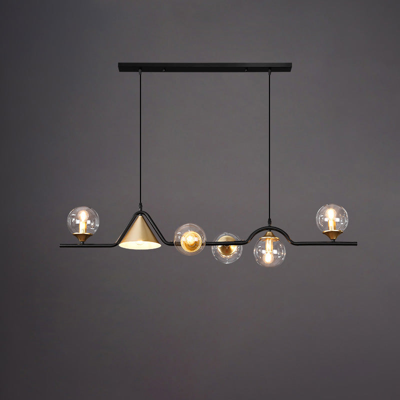 WOMO Linear Glass Globe Chandelier-WM2257