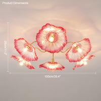 WOMO Lotus Leaf Flower Flush Mount Ceiling Light-WM1026