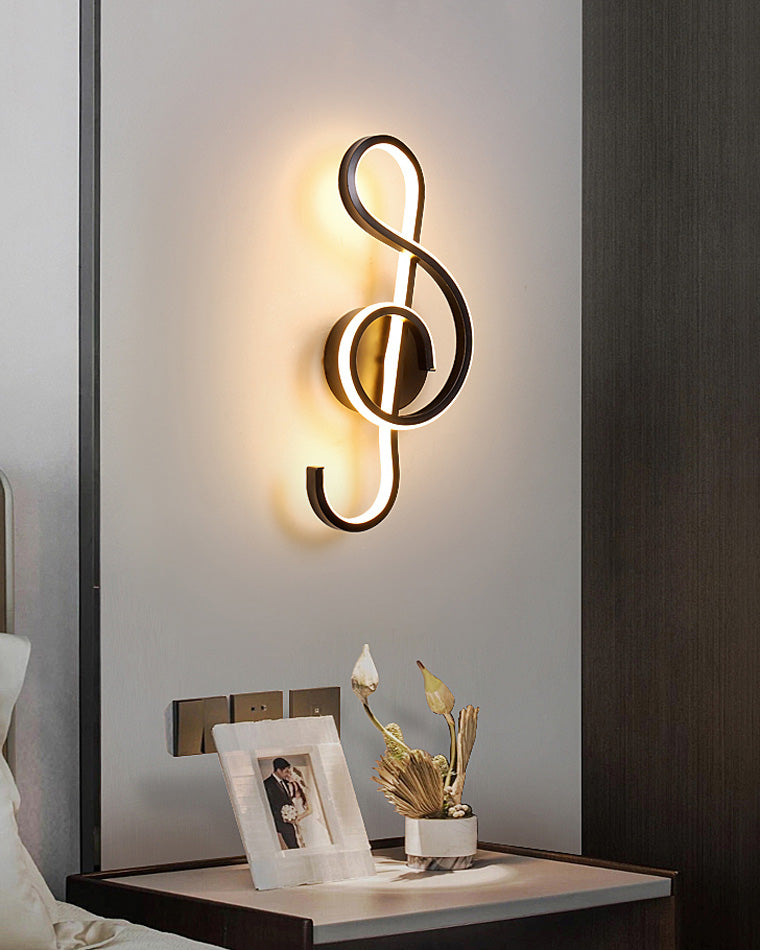 WOMO Musical Note Sculptural Wall Sconce-WM6015