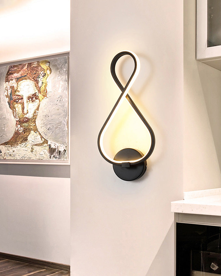 WOMO Musical Note Sculptural Wall Sconce-WM6015