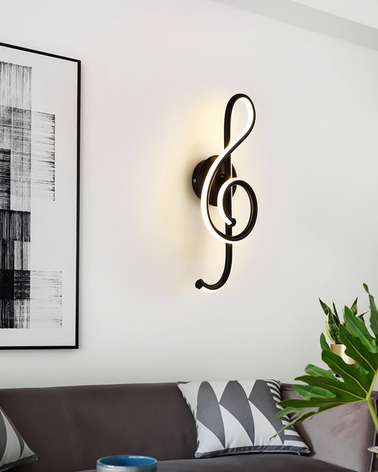 WOMO Musical Note Sculptural Wall Sconce-WM6015