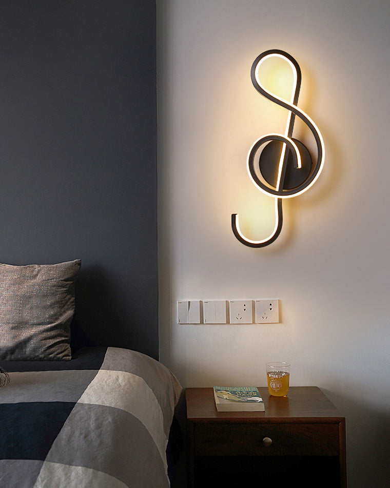 WOMO Musical Note Sculptural Wall Sconce-WM6015