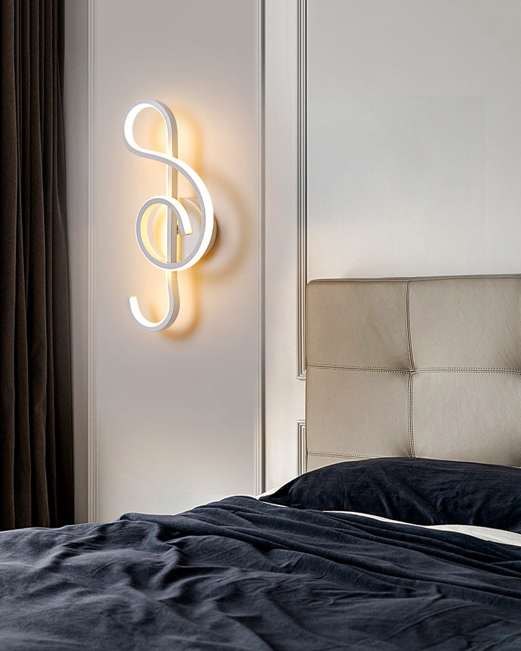 WOMO Musical Note Sculptural Wall Sconce-WM6015