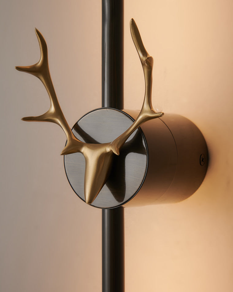 WOMO Long Bar Wall Sconce with Antler -WM6019