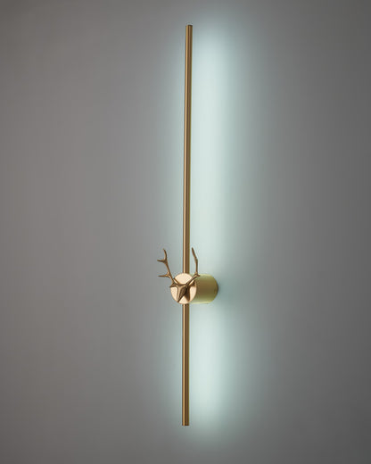 WOMO Long Bar Wall Sconce with Antler -WM6019