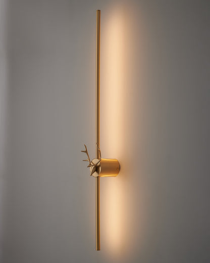 WOMO Long Bar Wall Sconce with Antler -WM6019