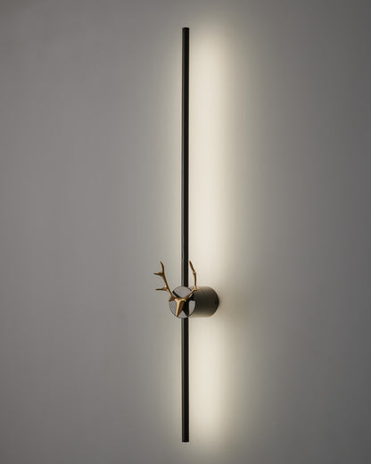 WOMO Long Bar Wall Sconce with Antler -WM6019