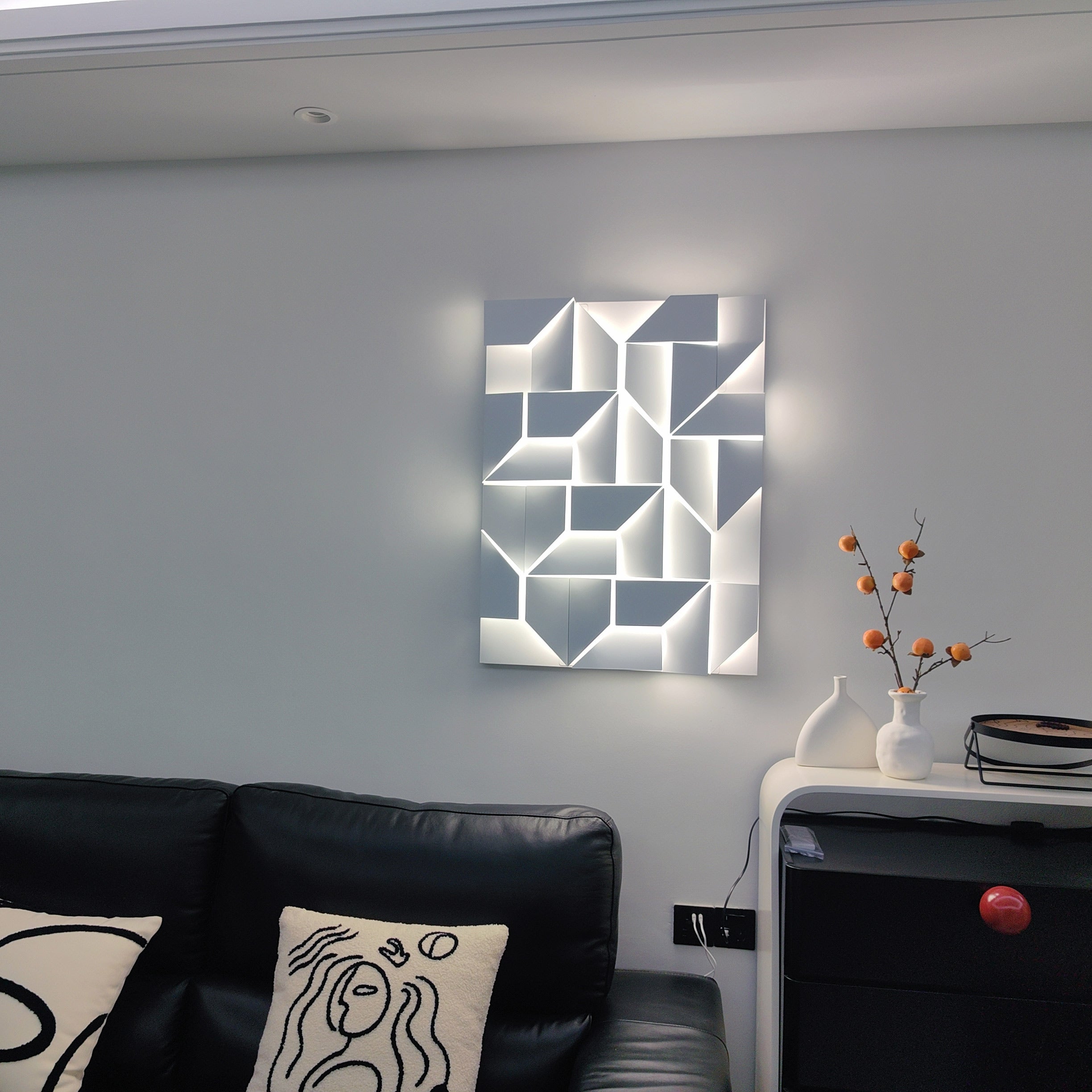 WOMO Rectangular Sculptural Art Wall Sconce-WM6020