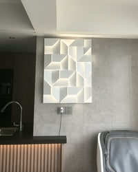 WOMO Rectangular Sculptural Art Wall Sconce-WM6020