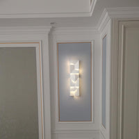 WOMO Rectangular Sculptural Art Wall Sconce-WM6020