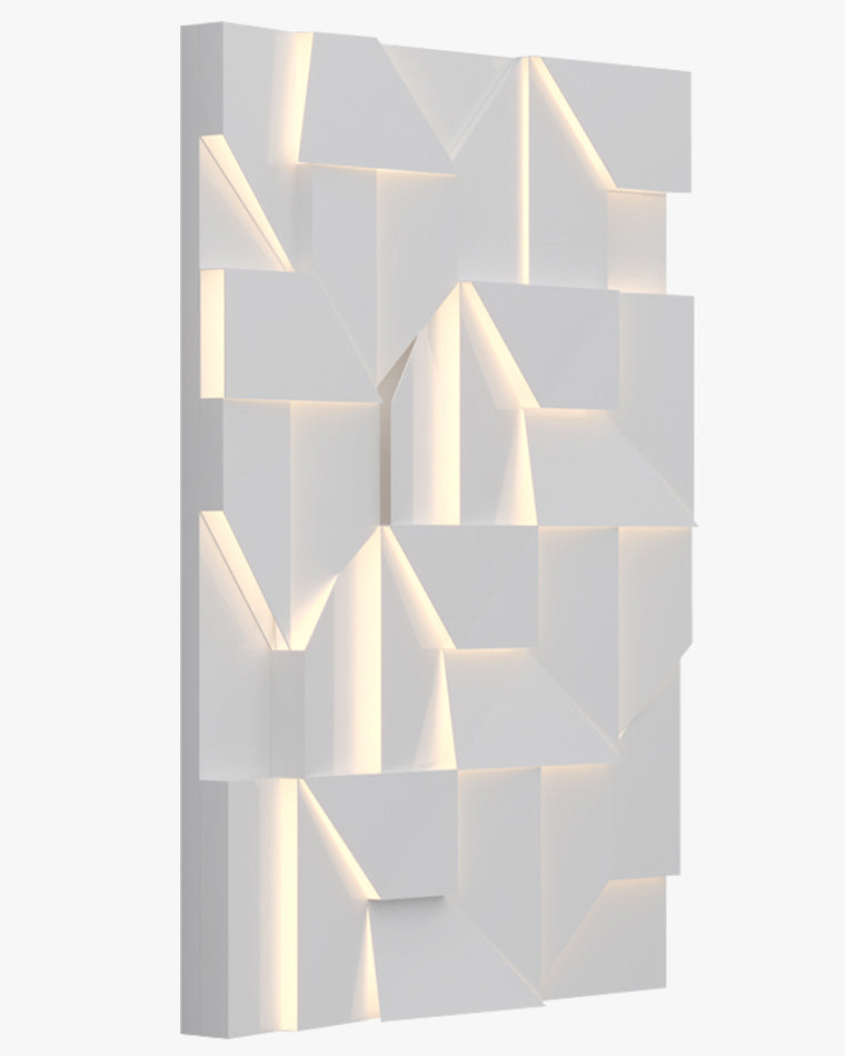 WOMO Rectangular Sculptural Art Wall Sconce-WM6020