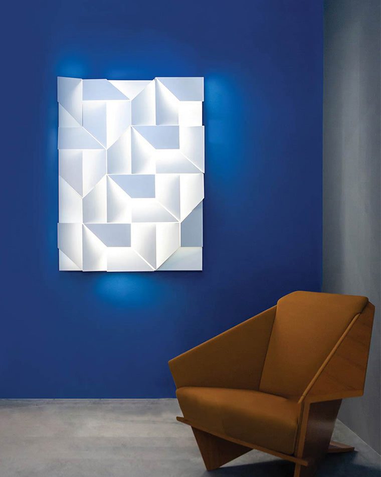 WOMO Rectangular Sculptural Art Wall Sconce-WM6020