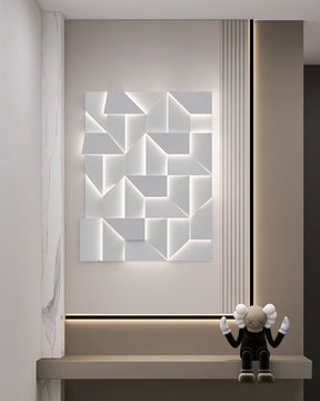 WOMO Rectangular Sculptural Art Wall Sconce-WM6020