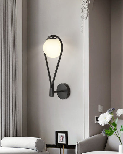 WOMO Glass Globe Tear Drop Wall Sconce-WM6022