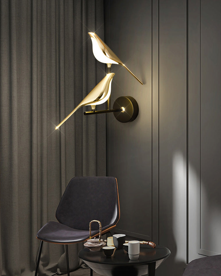 WOMO Gold Birds Wall Sconce-WM6033