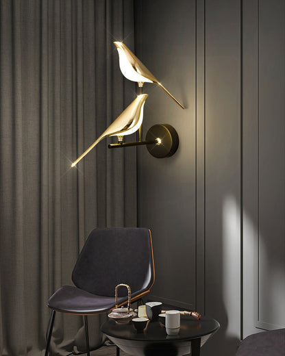 WOMO Gold Birds Wall Sconce-WM6033